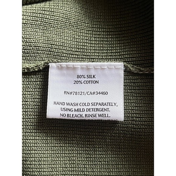 Eileen Fisher Silk Blend Womens Ribbed Stretch Jersey Knit Tank Blouse Green S - Picture 6 of 8